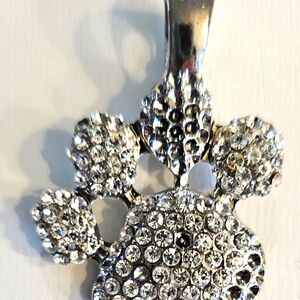 Rhinestons enshrined Paw Pendent